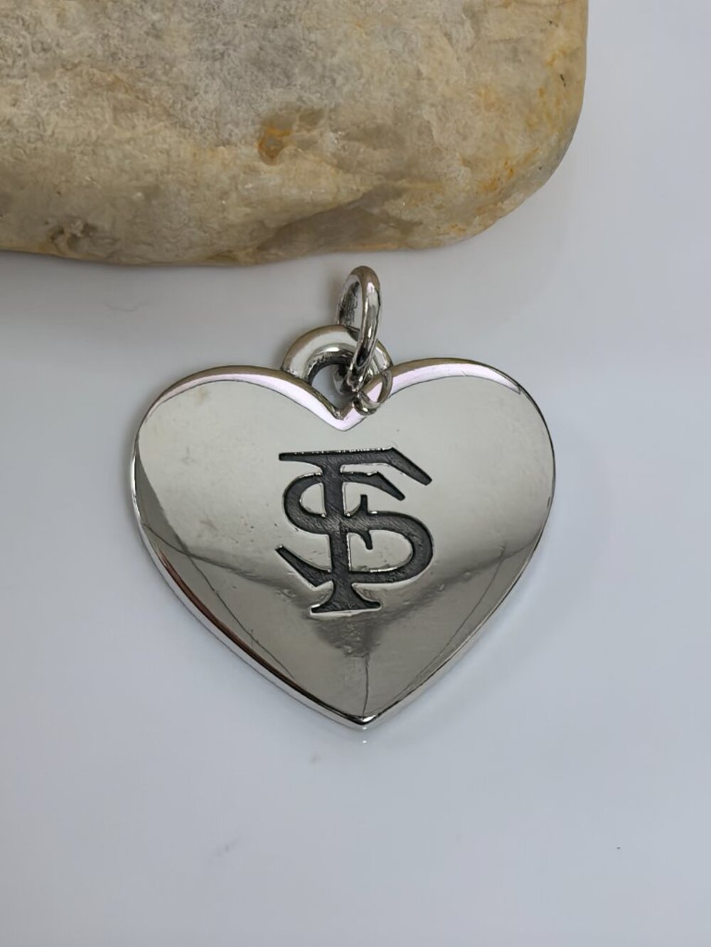 James Avery Florida State University Classic Heart Charm, S925 Silver Jewelry
